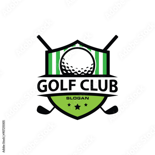 Golf logo vector design template, Golf club logo icon vector design