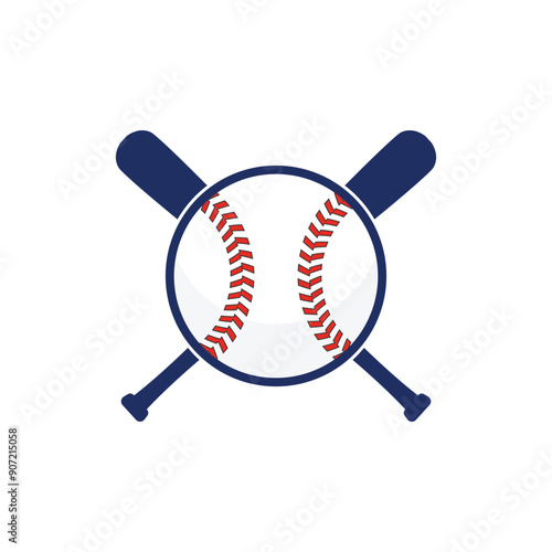 Baseball logo vector design template white background