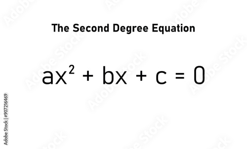 One variable second degree equation in mathematics.