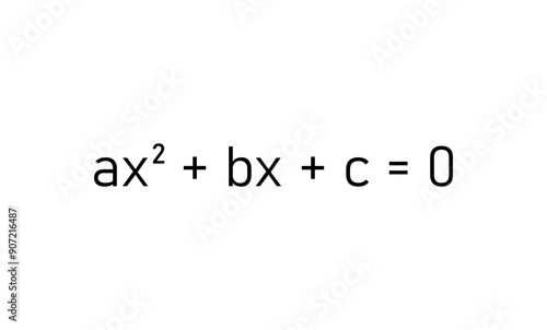 One variable second degree equation in mathematics.