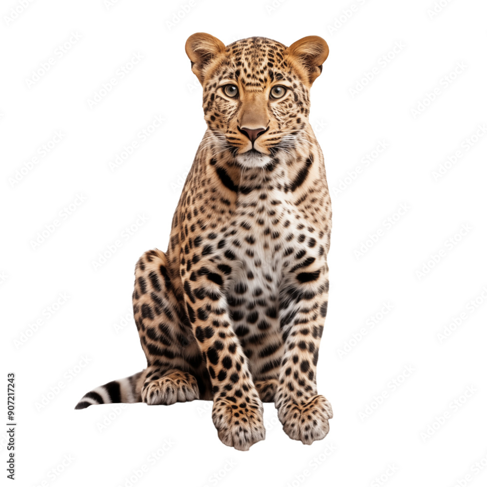Leopard Cub Sitting On A Tree Branch Leopard Cub Sitting On A Tree Branch