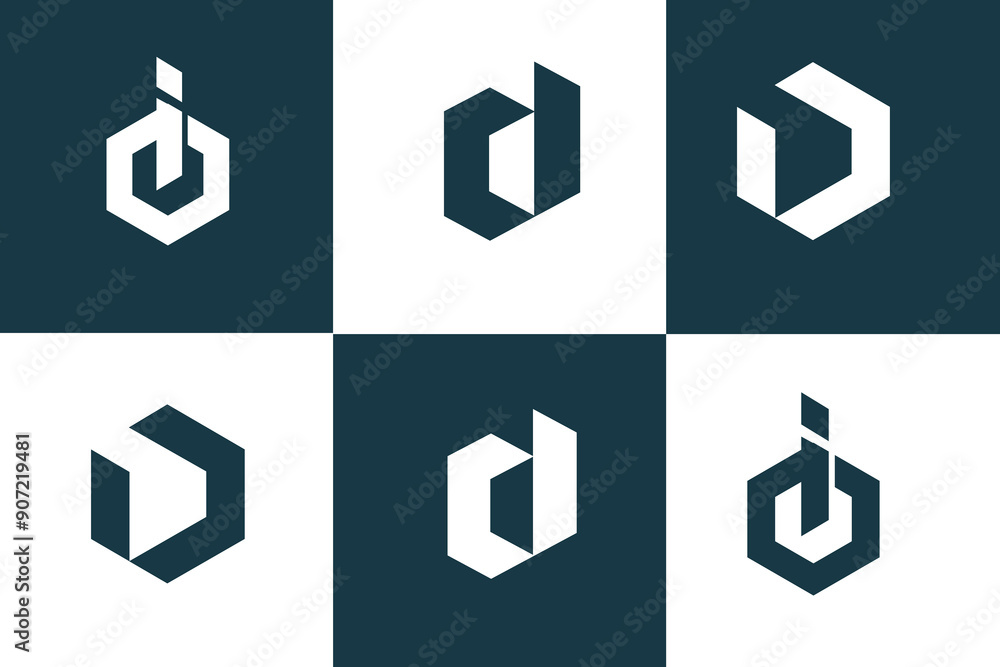 Set of abstract letter d letters D logo design inspiration. minimalist abstract letter logos Set of abstract letter d letters D logo design inspiration. minimalist abstract letter logos