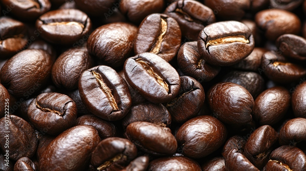 Beautifully piled dark roasted coffee beans, each seed full and plump, providing an appealing visual for coffee-related advertising. Beautifully piled dark roasted coffee beans, each seed full and plump, providing an appealing visual for coffee-related advertising.