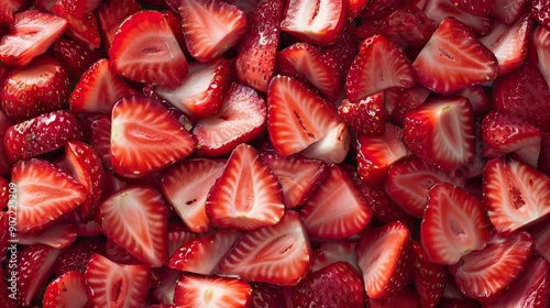 slices of straberry 
 photo