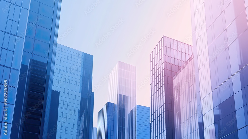Modern corporate buildings, neatly lined up in an abstract style, offering a stylish backdrop with space for advertisements. Perfect for showcasing urban development and corporate growth. Modern corporate buildings, neatly lined up in an abstract style, offering a stylish backdrop with space for advertisements. Perfect for showcasing urban development and corporate growth.