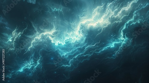 Wallpaper Mural Multiple thunder strikes in textured plain view. Torontodigital.ca