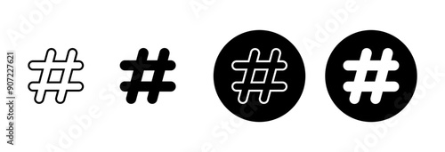 Hashtag icon vector isolated on white background. hashtag vector icon