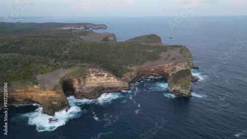 cliff in south coast Lombok island