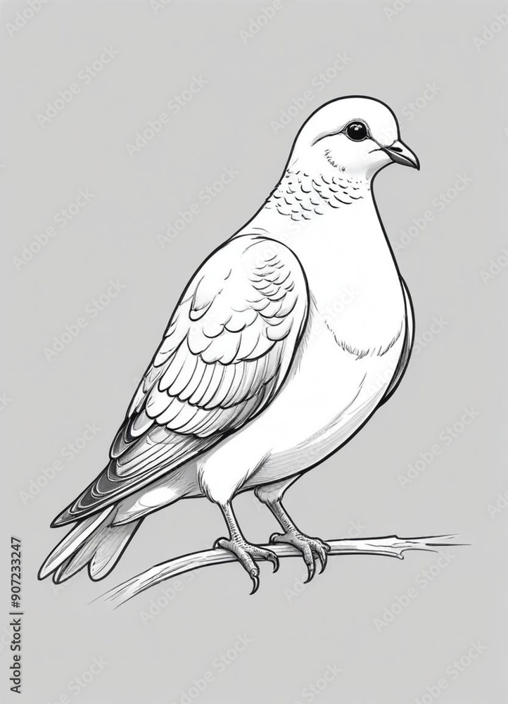 Fototapeta premium dove on a branch
