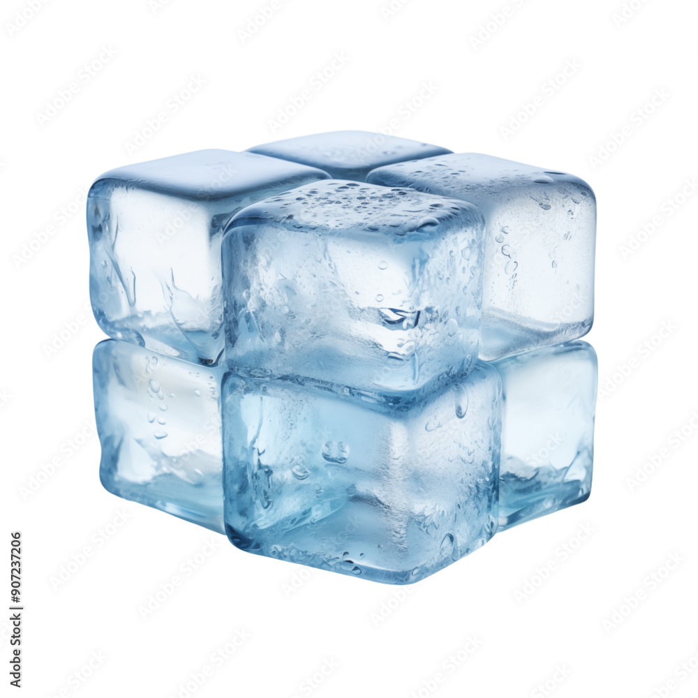 Stack Of Transparent Ice Cubes With Water Droplets On Transparent Background Stack Of Transparent Ice Cubes With Water Droplets On Transparent Background