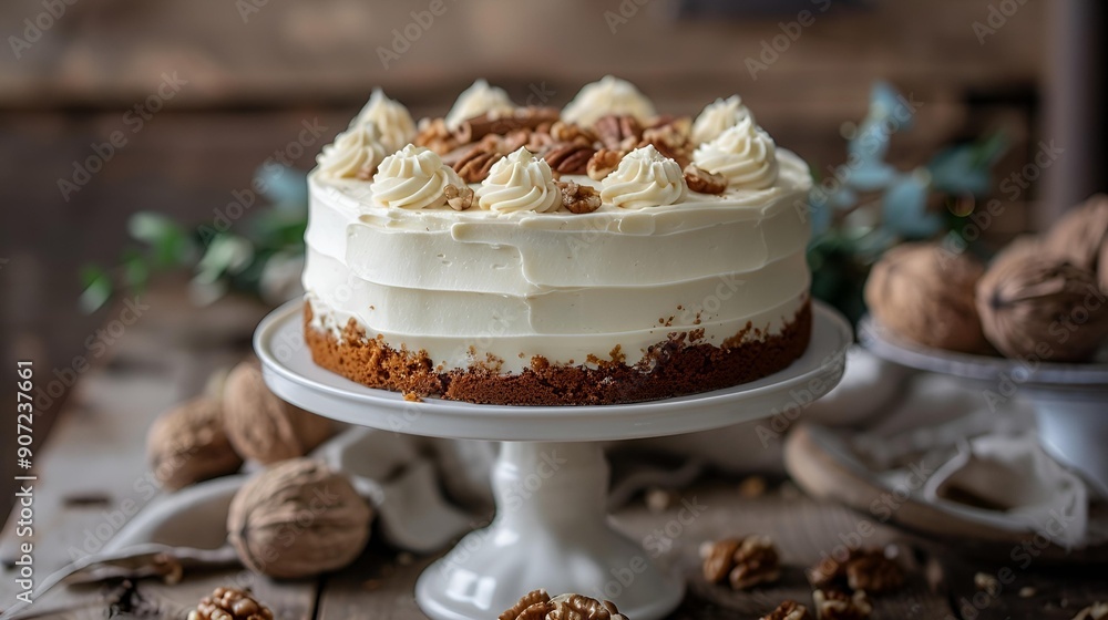 Decadent chocolate mousse cake topped with whipped cream, a heavenly dessert for any sweet tooth Decadent chocolate mousse cake topped with whipped cream, a heavenly dessert for any sweet tooth
