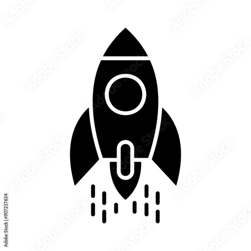 rocket with binary code trail