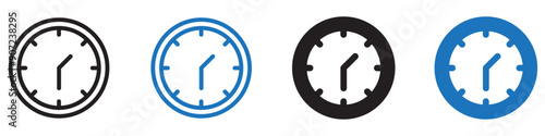 Clock icon Group symbol or sign vector