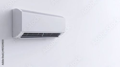 Modern White Air Conditioner Mounted on a Wall