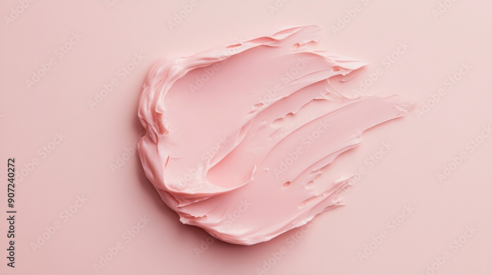 Pink Cream Swirl on Pink Background Pink Cream Swirl on Pink Background