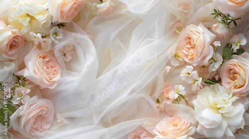 Wedding themed background in soft pastels background illustration