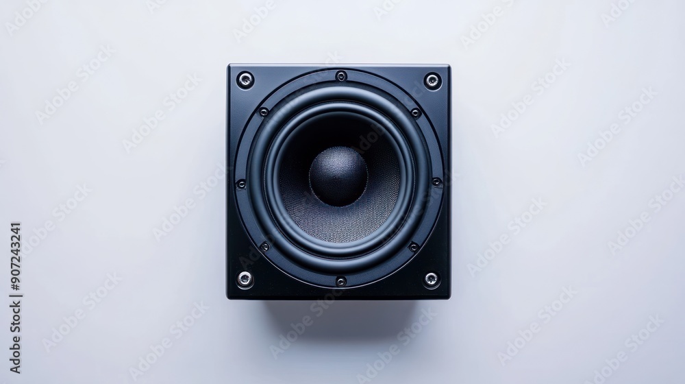 Black Speaker on White Background Black Speaker on White Background