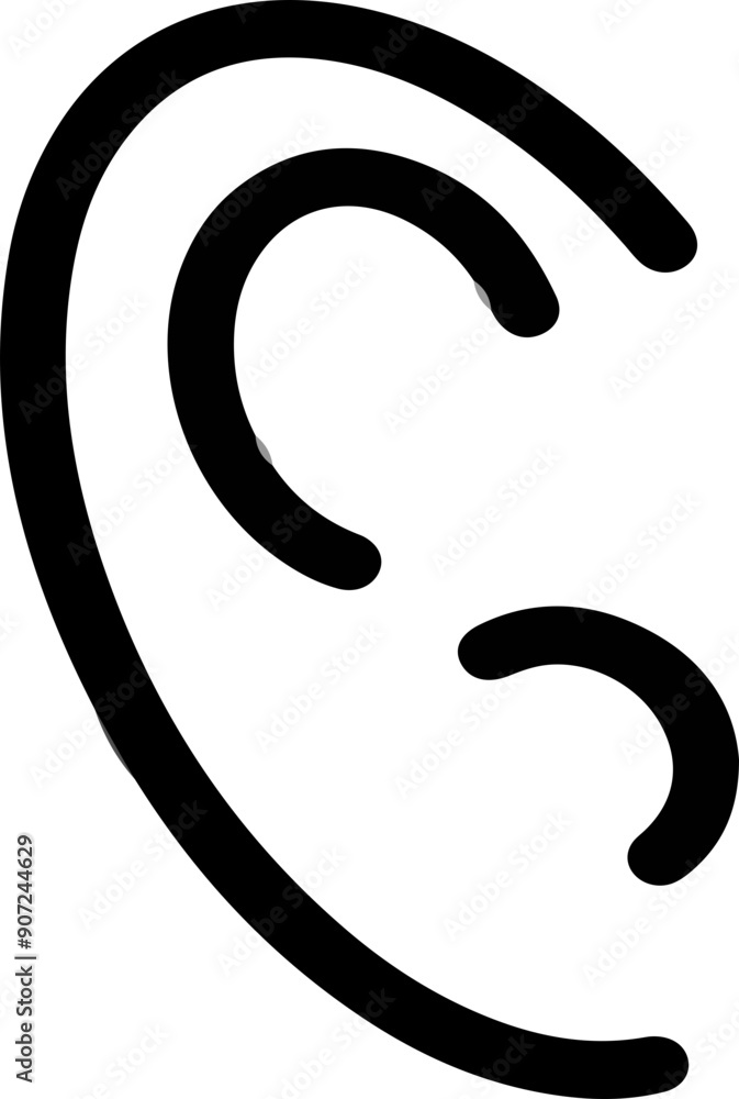 right ear vector right ear vector