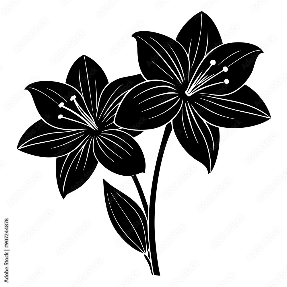 Amaryllis vector illustration, red lily flower vector art, Amaryllis silhouette, flowers vector icon, eps, red lily flowers, plant Amaryllis Amaryllis vector illustration, red lily flower vector art, Amaryllis silhouette, flowers vector icon, eps, red lily flowers, plant Amaryllis