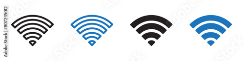 wifi icon Collection in Black and white background 