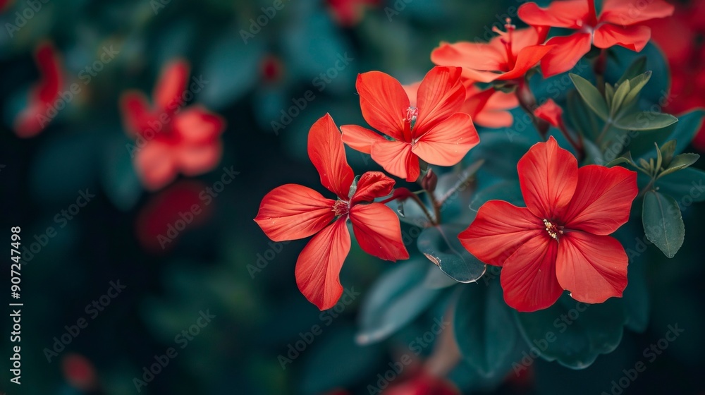 Red kwiaty in nature Red kwiaty in nature