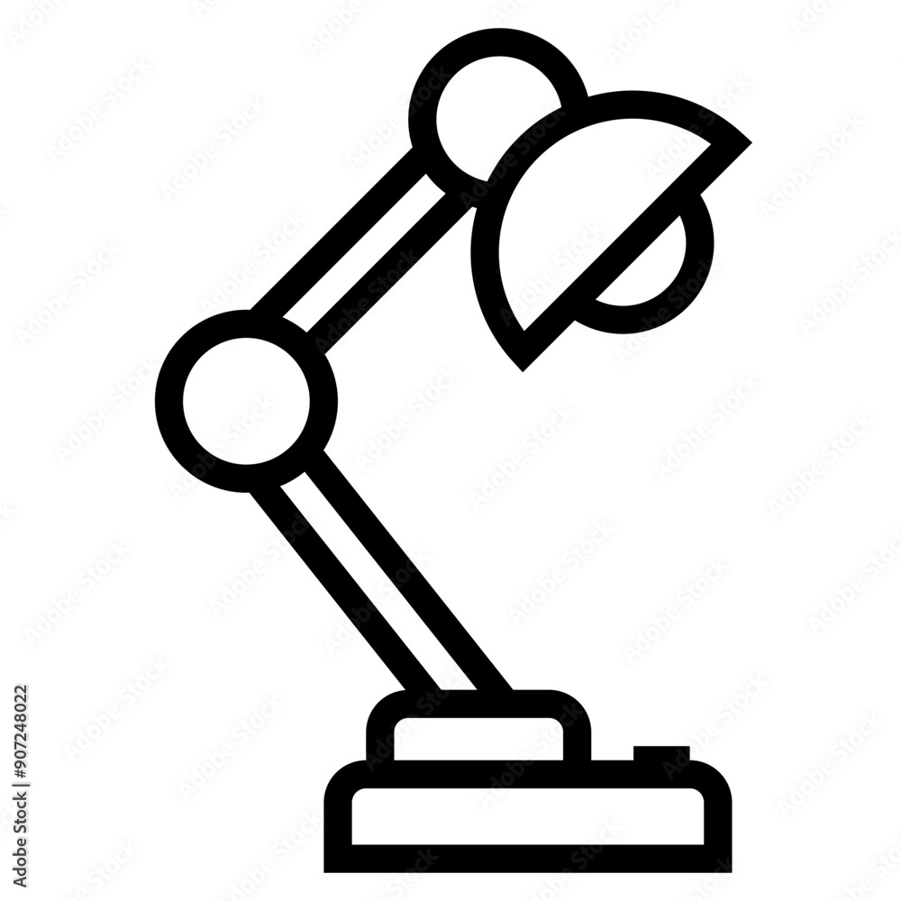 Isolated Desk Lamp Outline Icon Isolated Desk Lamp Outline Icon