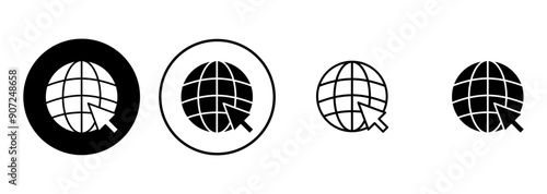 Web icon set. go to web icon. web click icon