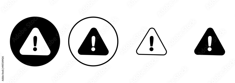 Exclamation danger sign. attention sign icon set. Hazard warning attention sign Exclamation danger sign. attention sign icon set. Hazard warning attention sign