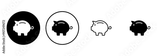 Piggy bank icon vector. piggy money icon