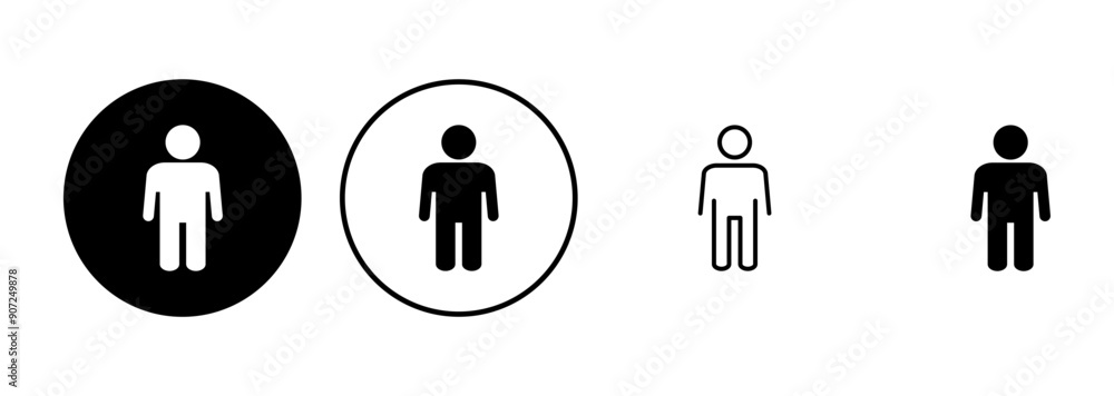 Man icon set. male icon vector. human symbol Man icon set. male icon vector. human symbol