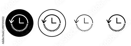 History icon set. recent event history