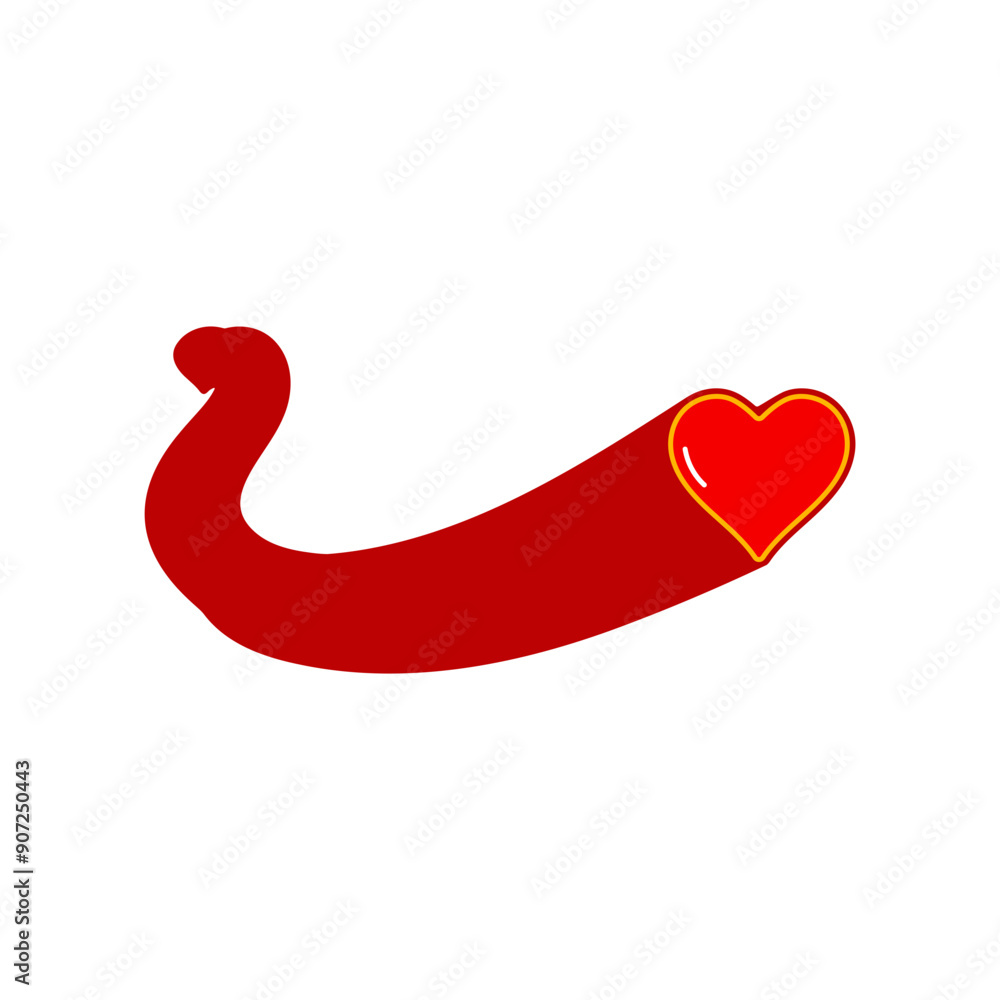 Decorative heart with trail Decorative heart with trail