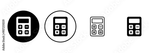Calculator icon set. Accounting calculator icon. calculator vector