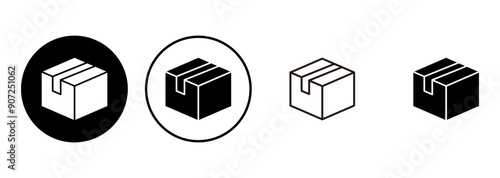 Box icon set. box vector icon, package, parcel