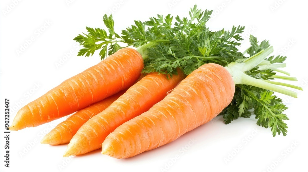 Fresh Carrots with Green Tops Fresh Carrots with Green Tops