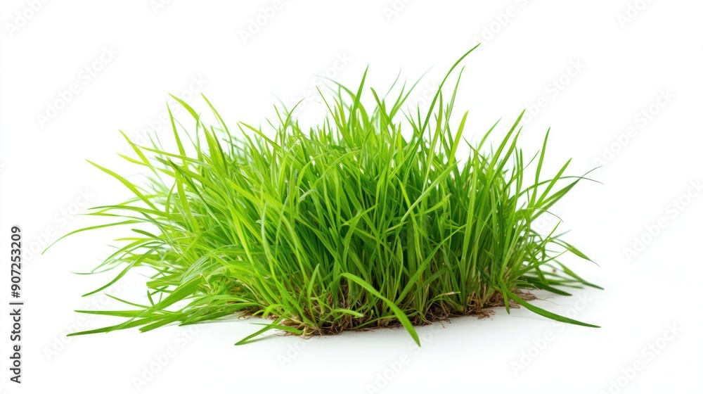 Fresh Green Grass on White Background Fresh Green Grass on White Background