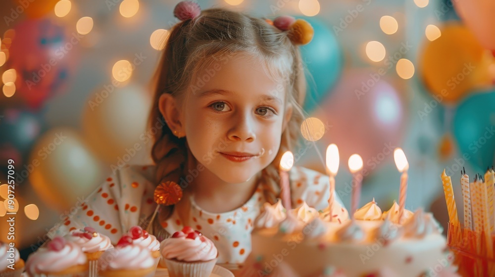 Joyful Birthday Celebration With Cake and Balloons at a Cozy Indoor Venue in the Evening. Generative AI Joyful Birthday Celebration With Cake and Balloons at a Cozy Indoor Venue in the Evening. Generative AI