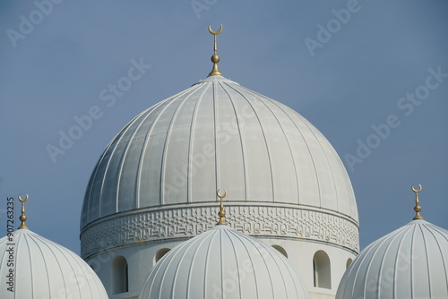 view of mosque dome against blue sky