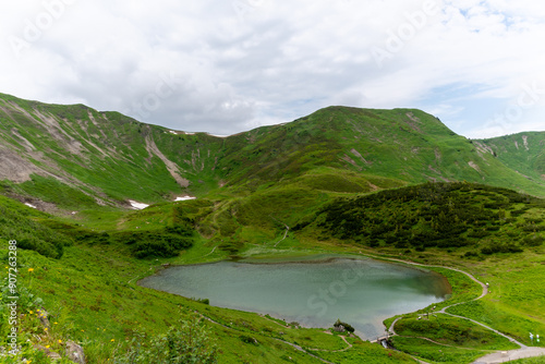 Schlappoldsee auf dem Fellhorn in den Allgäuer Alpen. photo