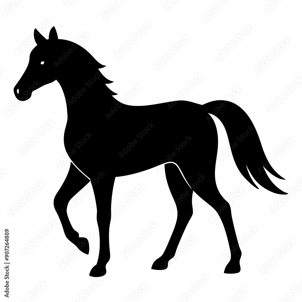horse silhouette isolated on white, horse vector illustration, pet vector art, horses silhouette, animal vector icon, eps horse silhouette isolated on white, horse vector illustration, pet vector art, horses silhouette, animal vector icon, eps