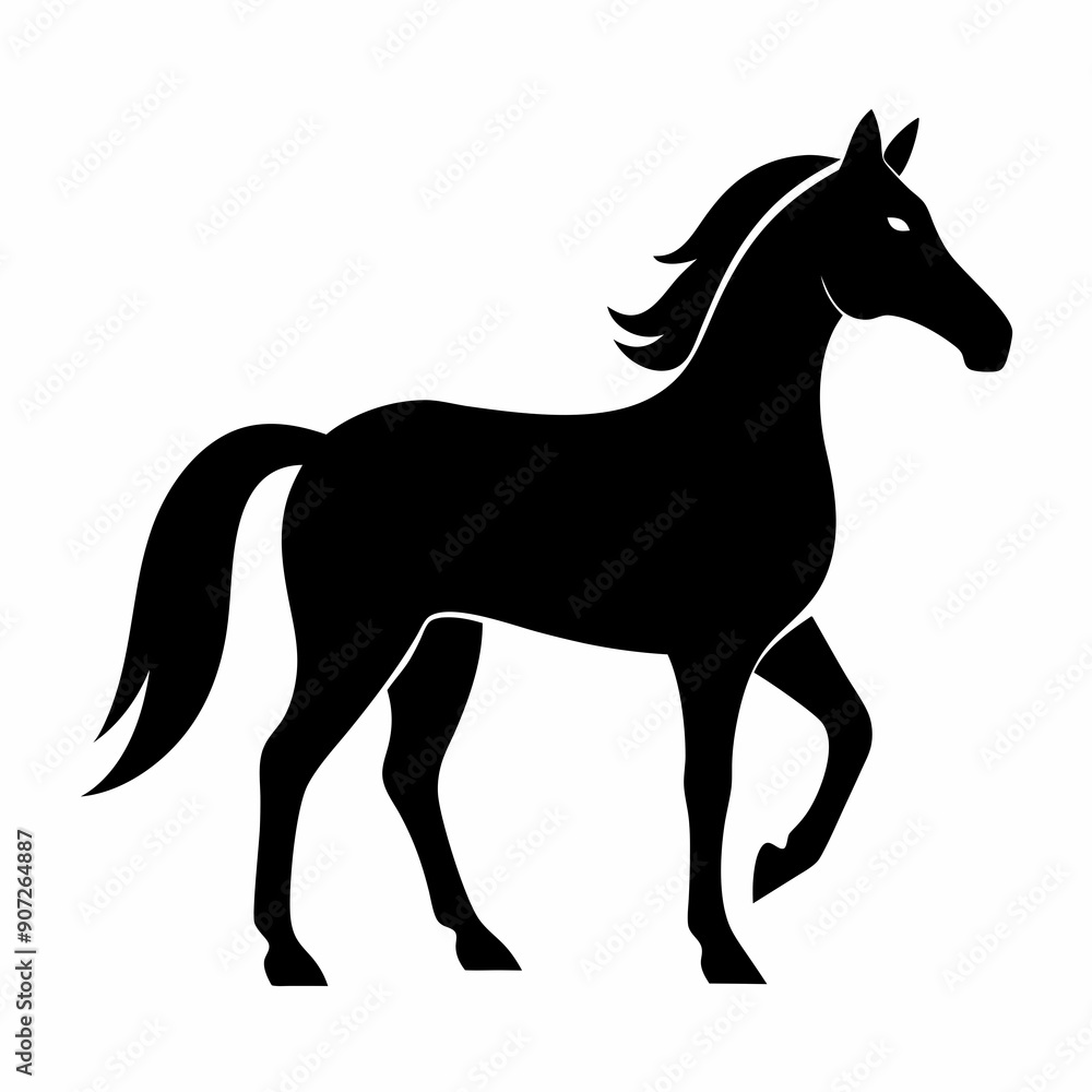 horse silhouette isolated on white, horse vector illustration, pet vector art, horses silhouette, animal vector icon, eps horse silhouette isolated on white, horse vector illustration, pet vector art, horses silhouette, animal vector icon, eps