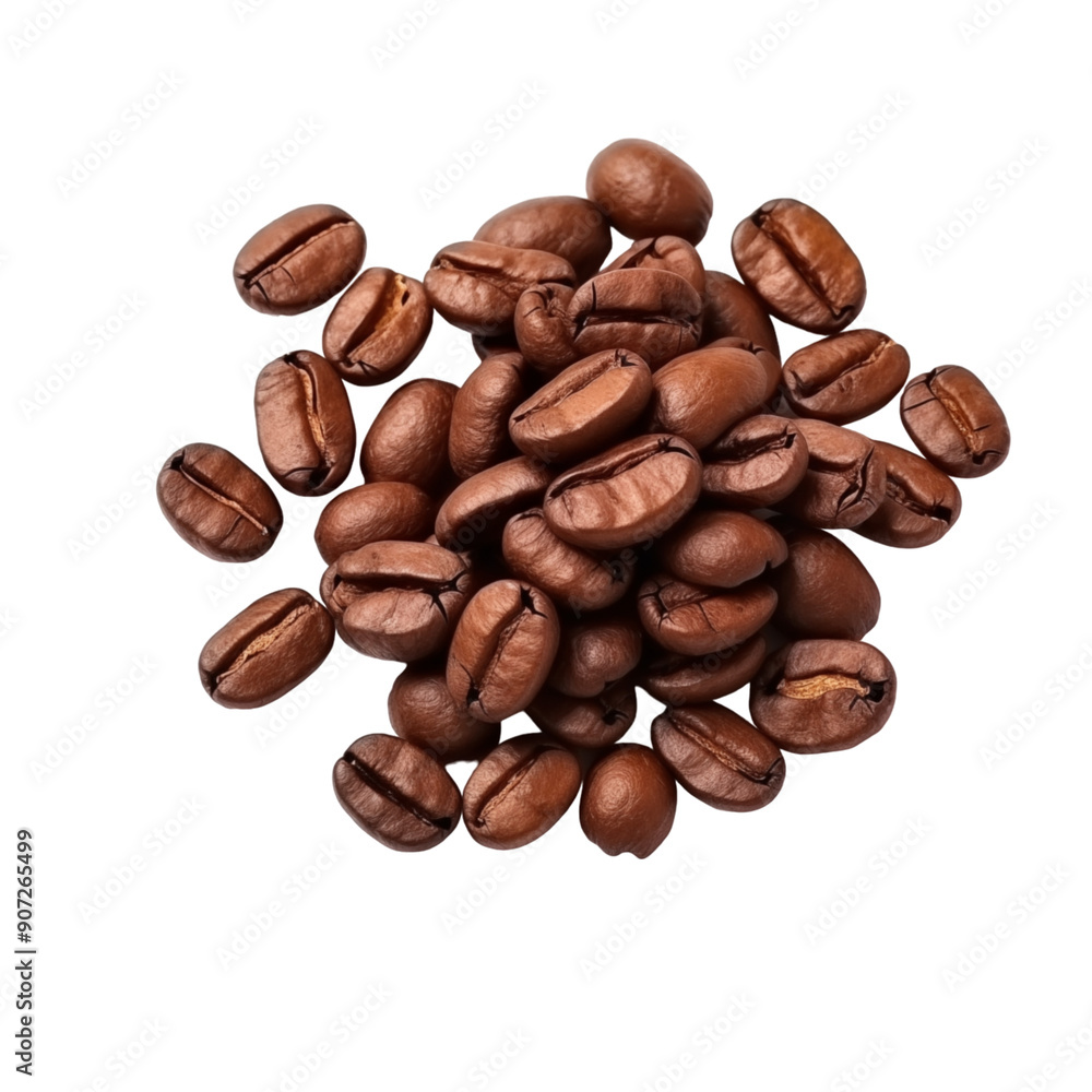 Pile Of Roasted Coffee Beans On Transparent Background Pile Of Roasted Coffee Beans On Transparent Background