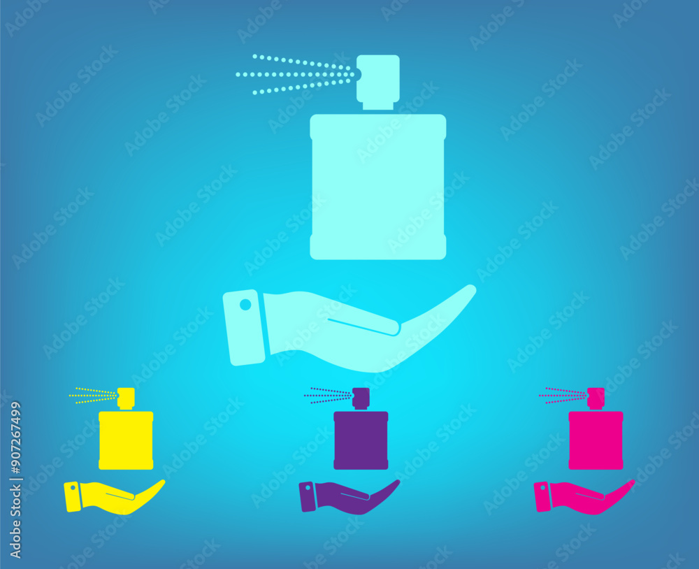 Obraz premium Vector icon on blue background