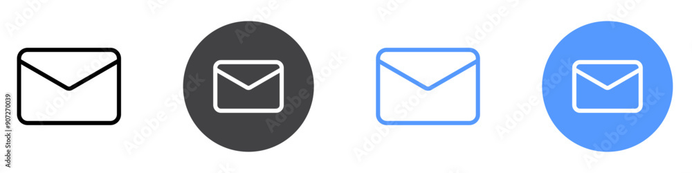 envelope icon Symbol collection thin outline set envelope icon Symbol collection thin outline set
