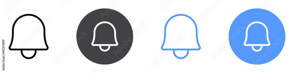 notification bell icon Symbol collection thin outline set notification bell icon Symbol collection thin outline set
