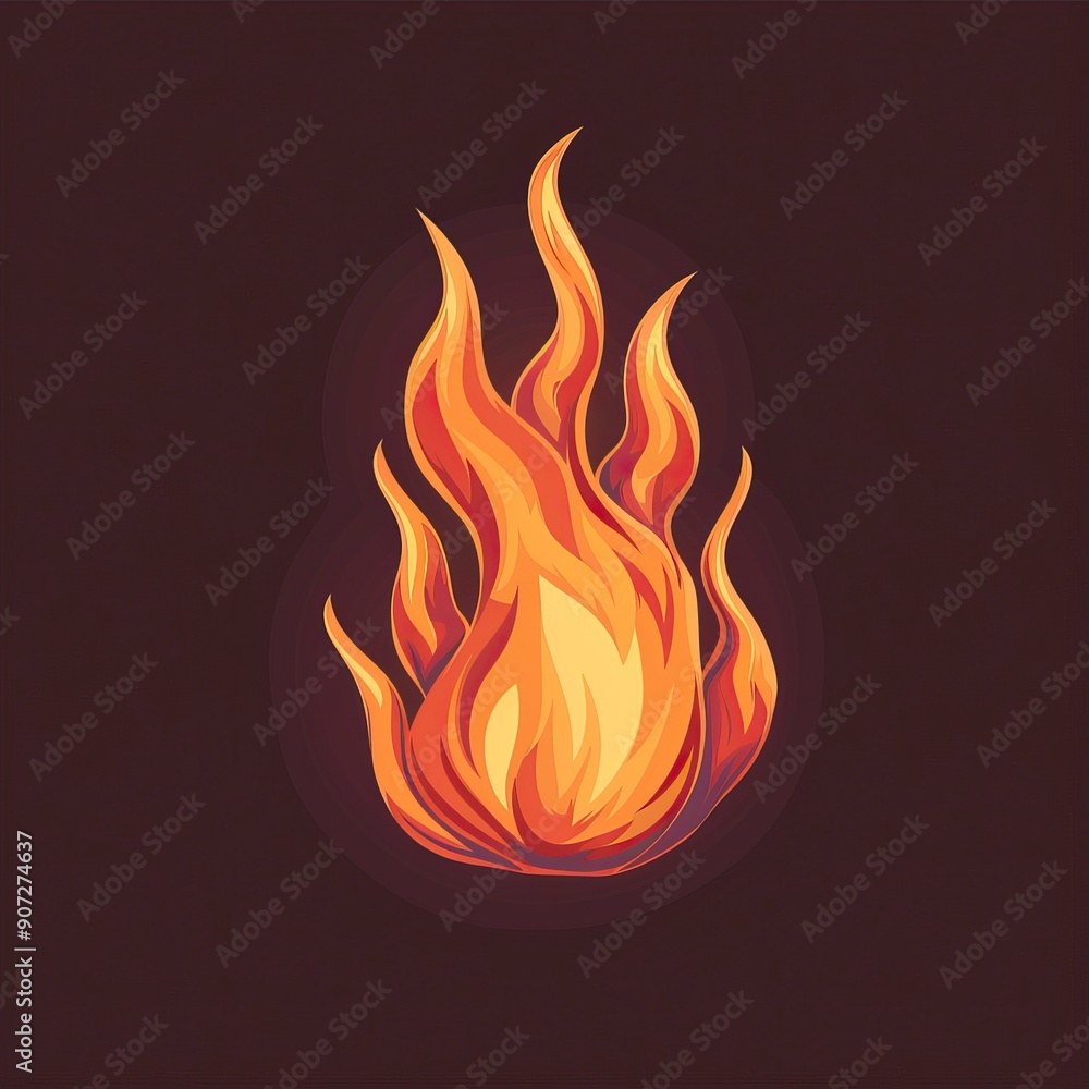 Fire flame flat cartoon style. vector illustration Fire flame flat cartoon style. vector illustration