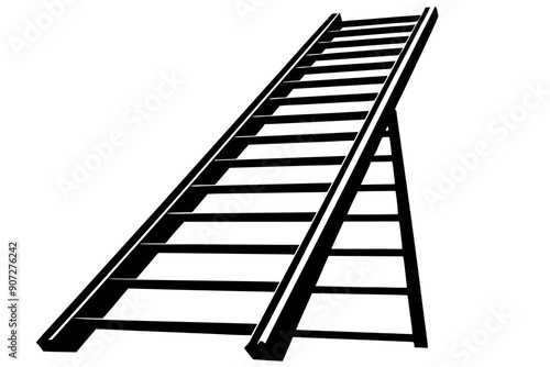 
ladder silhouette, metal ladder vector