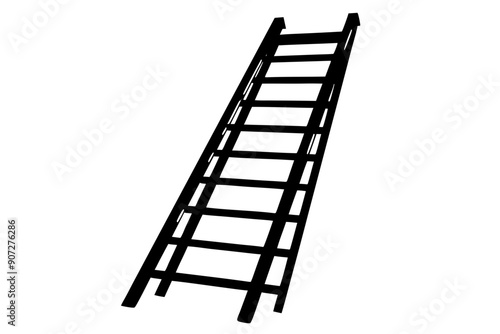 
ladder silhouette, metal ladder vector