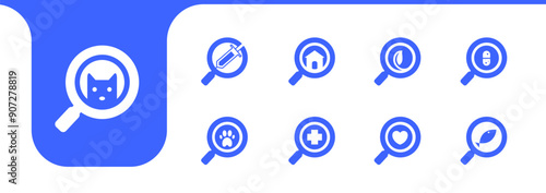 veterinery kits line icon design vector