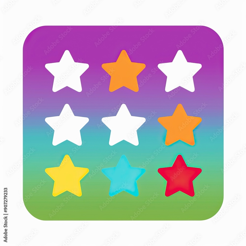 Stars customer product rating review flat icon for apps and websites Stars customer product rating review flat icon for apps and websites